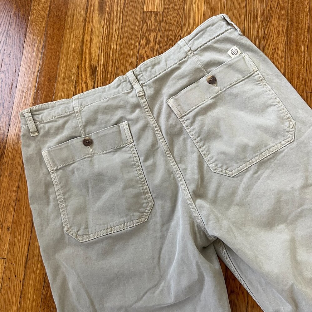 Marine Layer Taupe/Beige Relaxed Twill Cotton-Blend Field Pants - Men's 34x31 - Picture 7 of 7